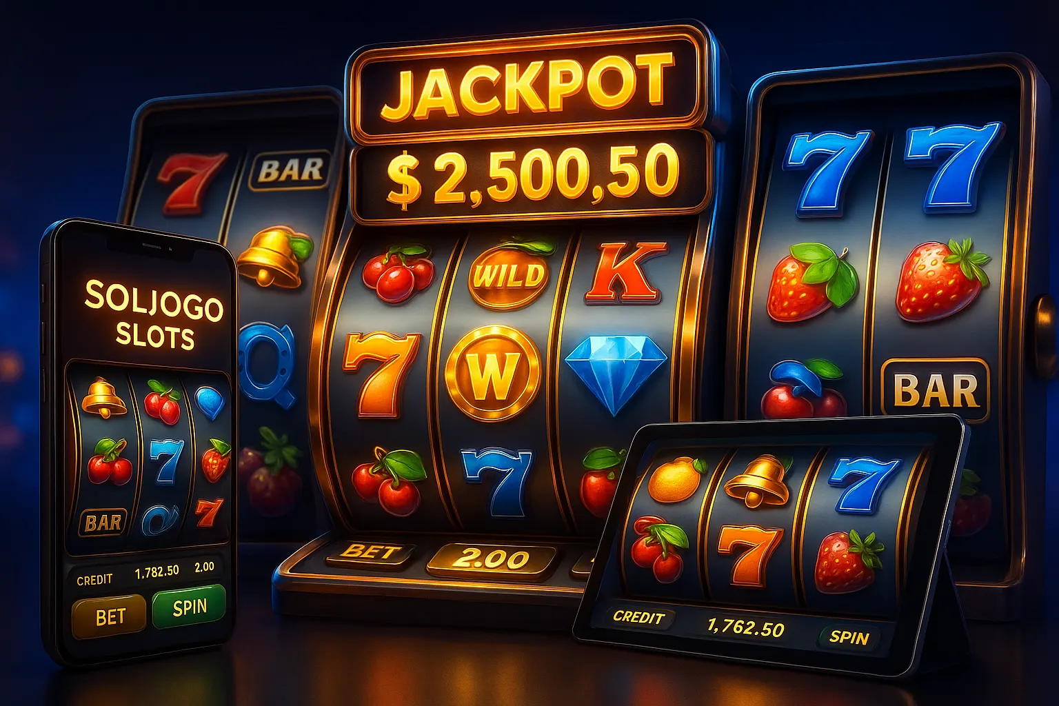 Explore o mundo das slot machines no SOLJOGO Casino